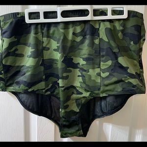 High Waisted Camo Tankini Bottoms